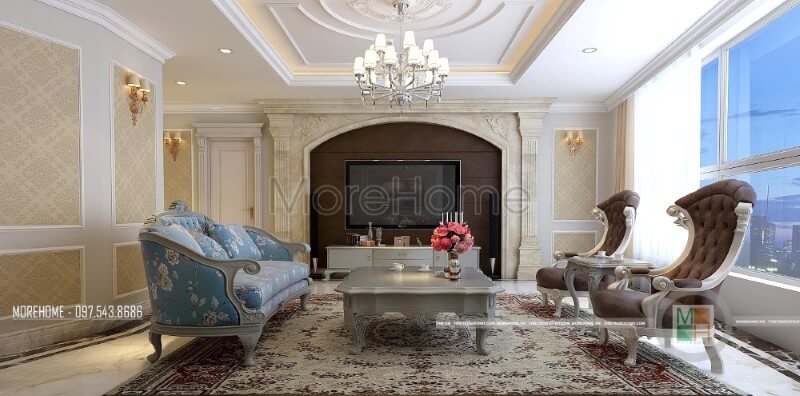 Sofa chung cư tân cổ điển Sofa chung cư tân cổ điển