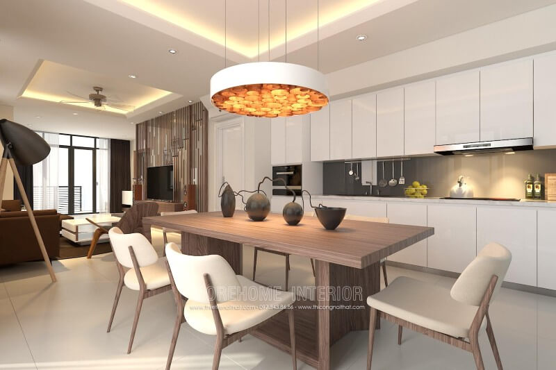 Morehome gợi ý mẫu tủ bếp gỗ đẹp cho chung cư tại TP.HCM Tủ bếp chung cư