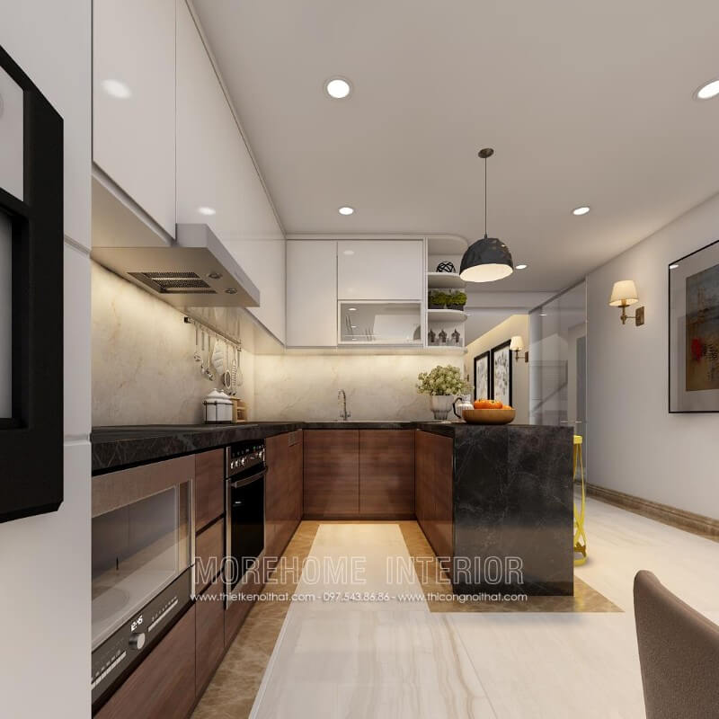 Thiết kế nội thất tủ bếp đẹp tại Tp Hồ Chí Minh phong cách hiện đại Thiết kế tủ bếp đẹp