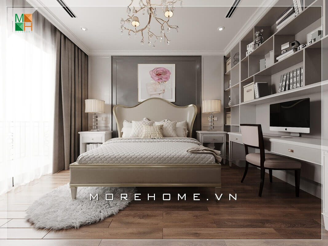 Mê mẩn với mẫu thiết kế phòng ngủ tân cổ điển đẹp, sang trọng cho chung cư, nhà phố, biệt thự. Thiết kế nội thất phòng ngủ biệt thự