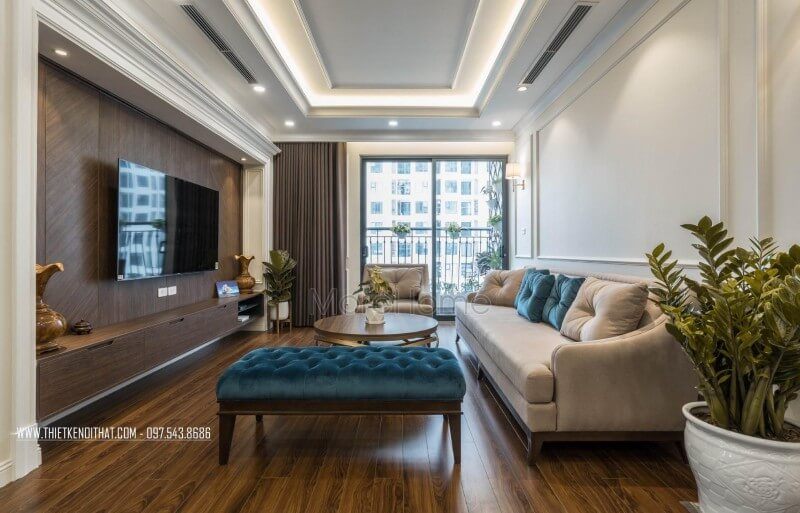 Thi công nội thất chung cư hiện đạp đẹp sắc nét được KTS và thợ kỹ thuật Morehome chau chuốt trong từng khâu từ thiết kế đến thi công